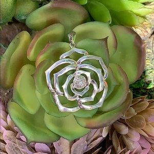 Sterling and diamond 🌹 necklace